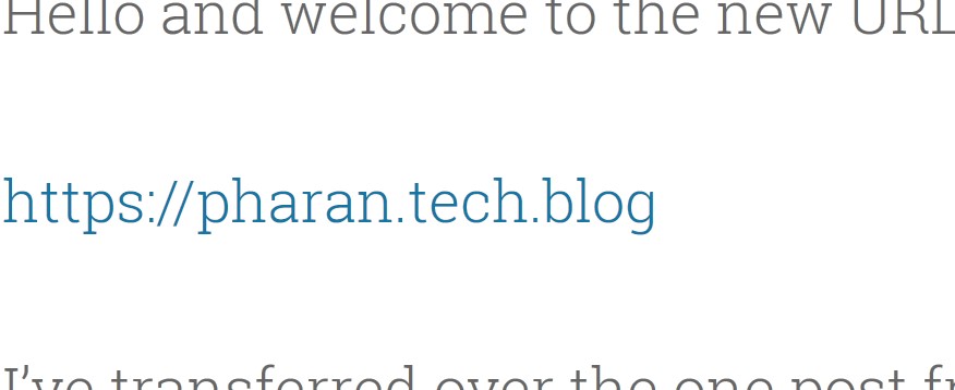 New URL! Welcome,&nbsp;everyone!