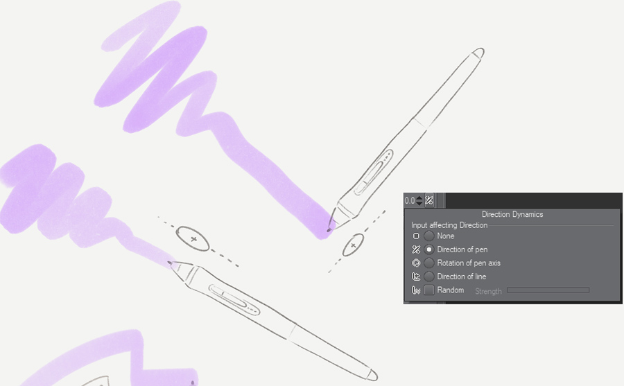 Clip Studio Paint : Direction of&nbsp;Pen
